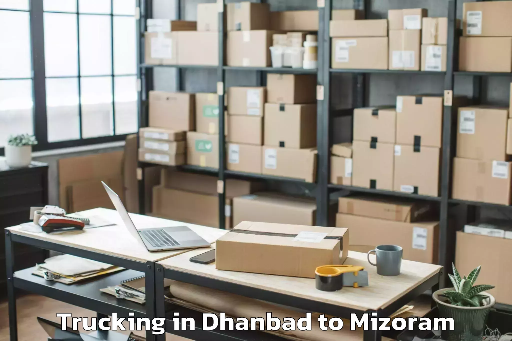 Book Dhanbad to Darlawn Trucking